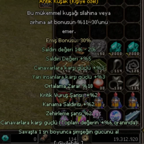 20 CANAVARLI ELİT KUŞAK
